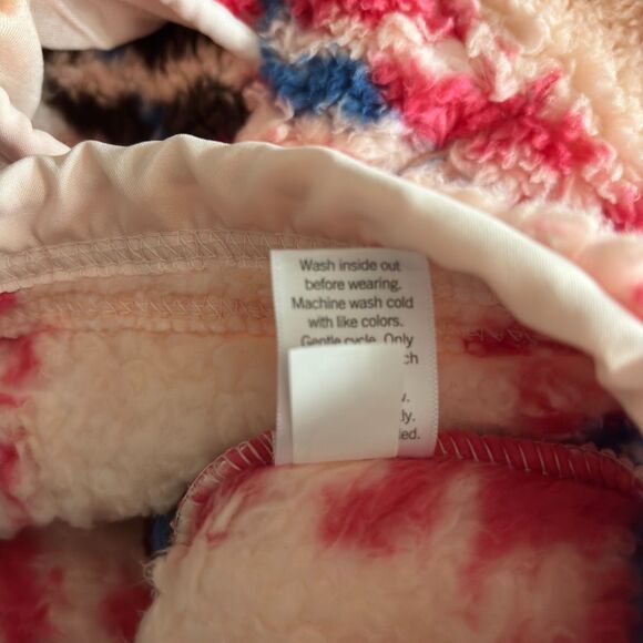 SO Cozy Plaid Sherpa Fleece Pullover Size L – Warm Winter Half Zip Jacket #V - Picture 10 of 10